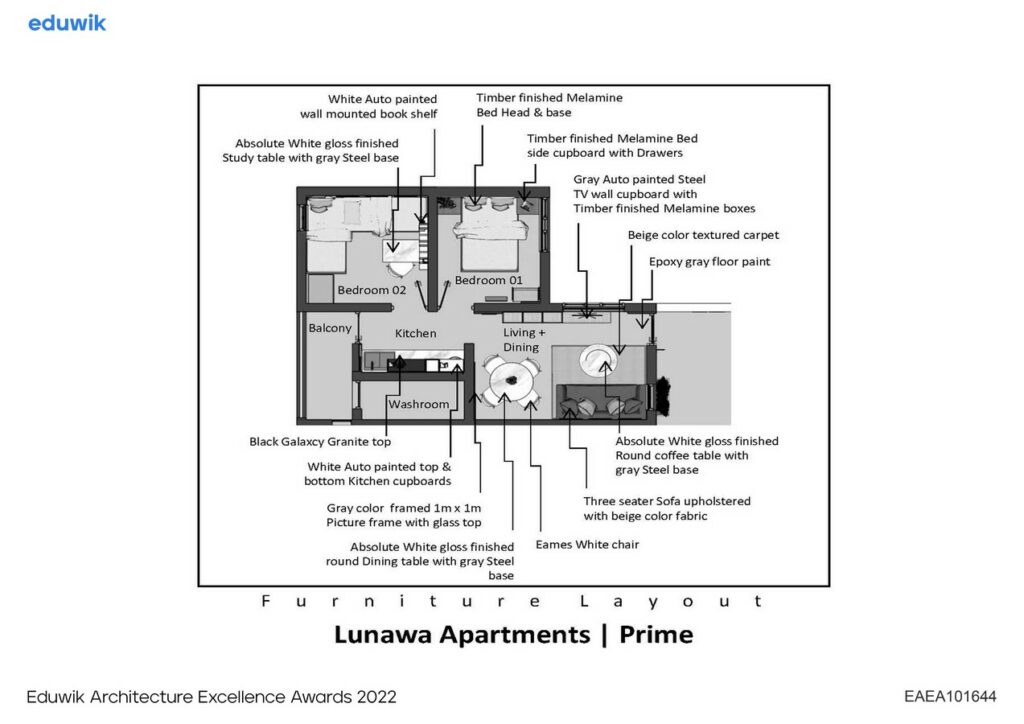 Lunawa Housing Project Apartment Interior, Sri Lanka | earchitectstudio - Sheet5